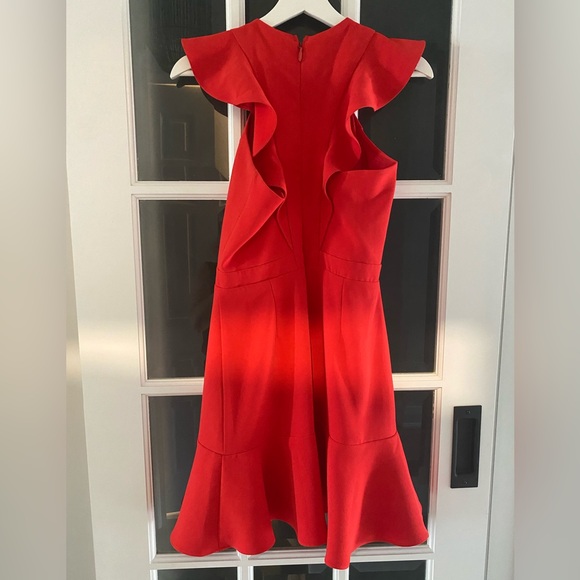 Chelsea Red Ruffle Dress - Vibrant Red size XS - Picture 4 of 6